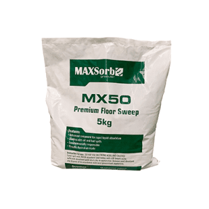 Absorbent Maxsorbs MX50 floor sweep, designed for effective spill cleanup in Spillkit applications.